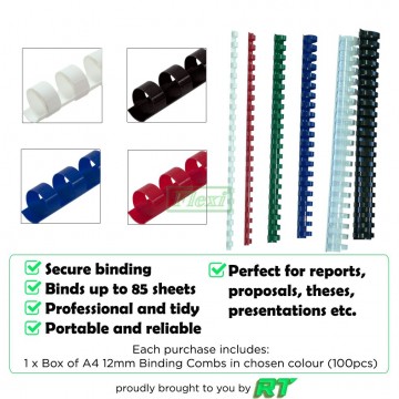 Binding Comb Plastic - 12mm
