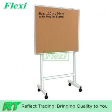 120cm x 120cm Corkboard with Stand - A120120S