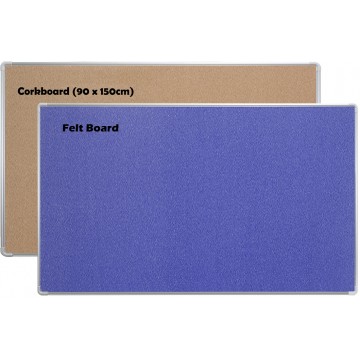 Cork Board / Felt Board 90cm x 150cm - D90150