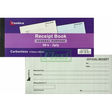 RB-2P50 NCR Receipt Book